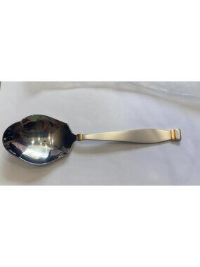 Oneida Stainless SATIN GOLDEN KENSINGTON Solid Smooth Casserole Spoon 8 1/2 in
